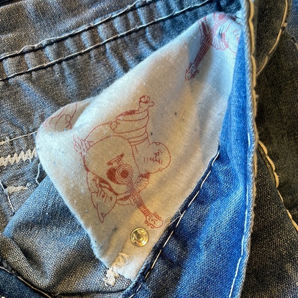 True Religion Denim Jeans - Super T Embroidery with Big Stitch - Men’s US 34 - Picture 10 of 11
